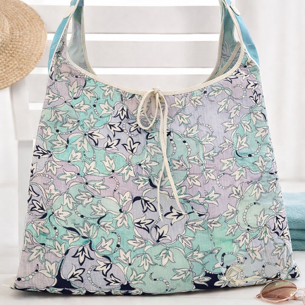 Emilio Pucci Terry Cloth Beach Tote Bag | Y2K Italian Designer Resort Print
